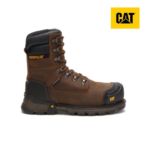 Caterpillar Excavator XL 8" Waterproof Thinsulate Composite Toe Miesten Turvakengät TummanRuskea (HAEUJ)